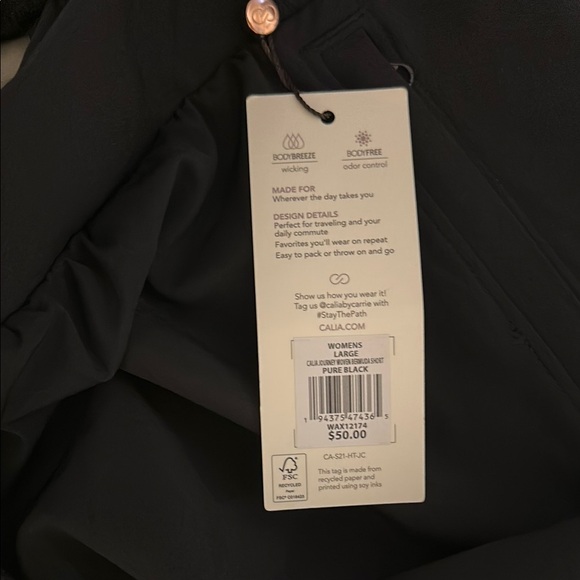 CALIA by Carrie Underwood Black Athletic Shorts Comfortable Fit NWT - Picture 4 of 4